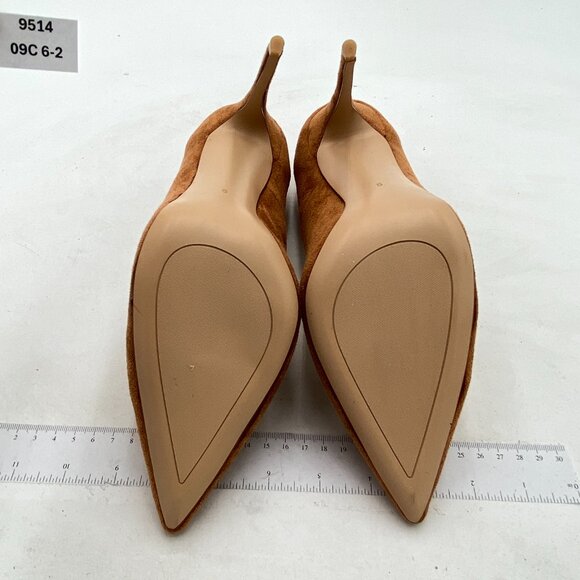 FSJ Brown Suede Pointed Toe High Heels Sexy Stiletto Pumps Office Lady Shoes - Picture 6 of 7